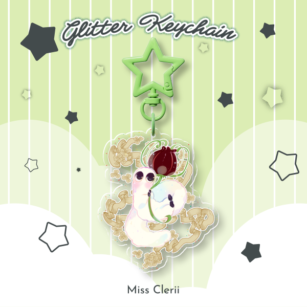 Brush buddy - Glitter Acrylic Keychains