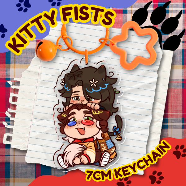 Kitty Fists Duo Keychain