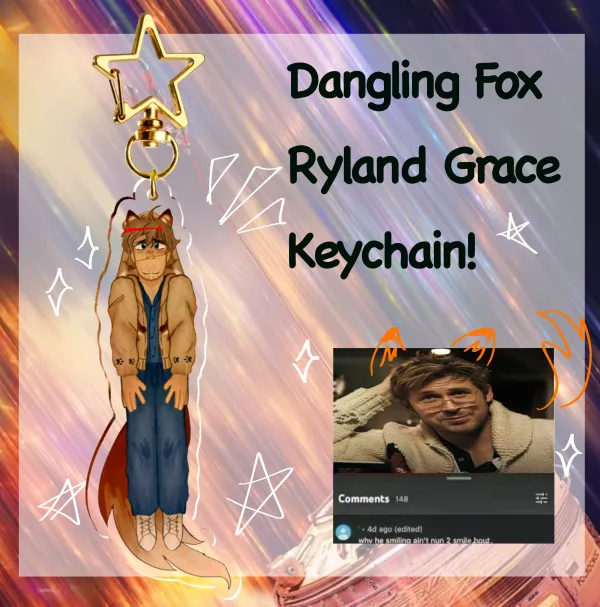 Dangling Fox Ryland Grace Keychain