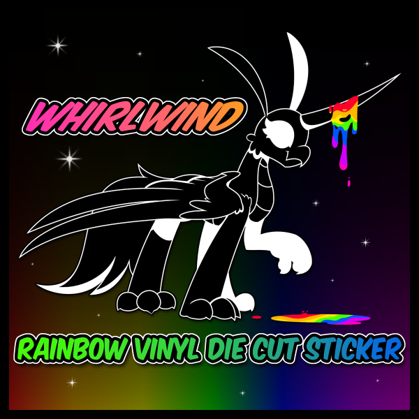 Whirlwind - Rainbow Vinyl Die Cut Stickers
