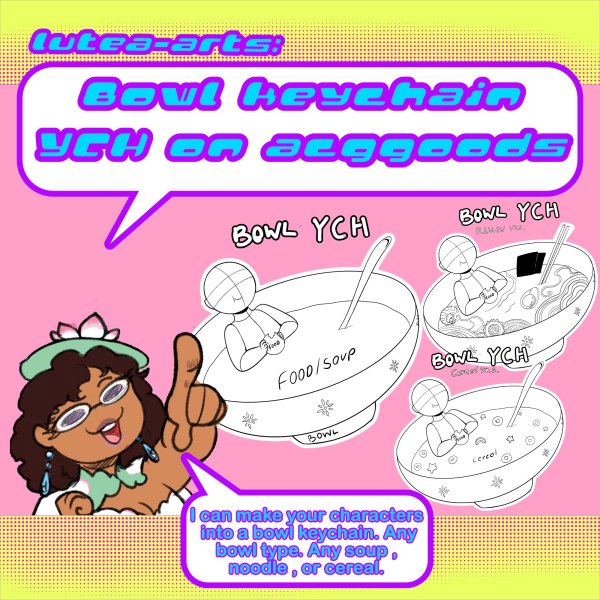 Bowl (ramen , cereal , ect) keychain ych