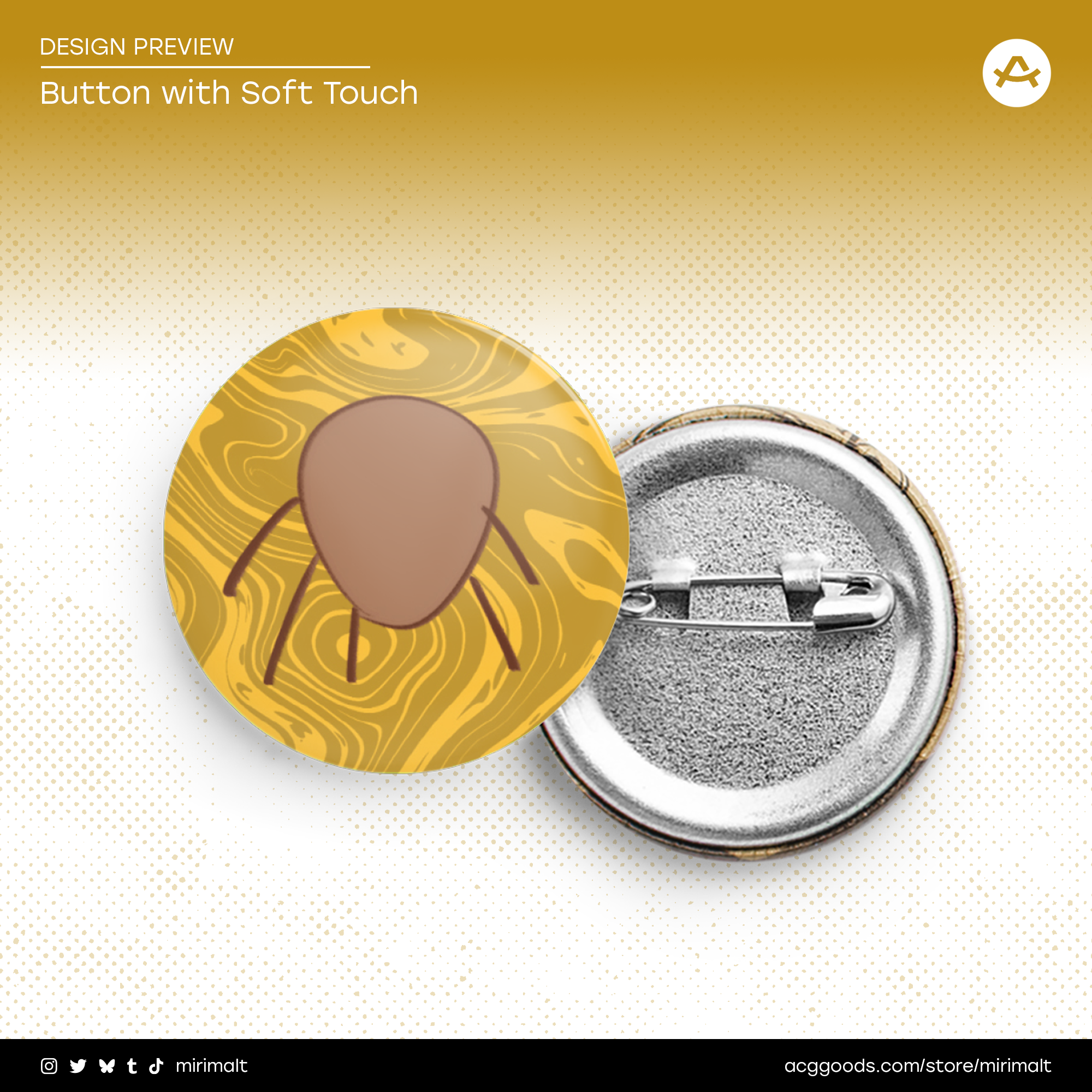 Rocky Button | Yellow