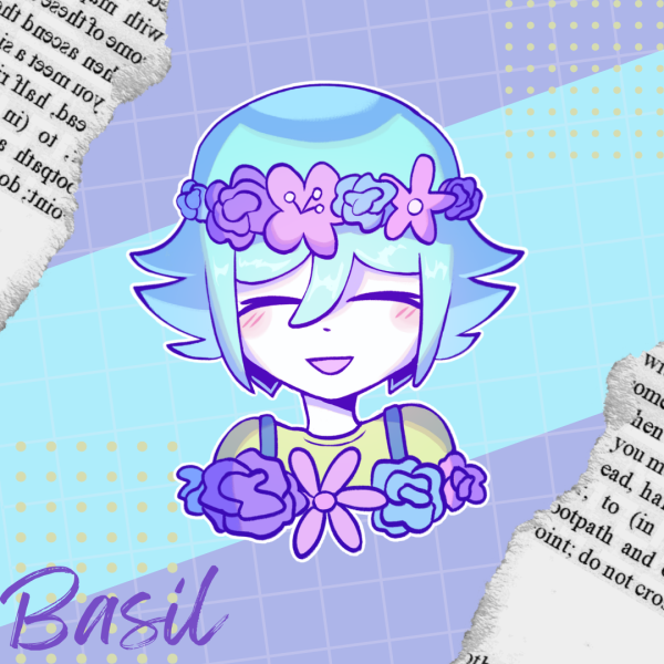 Basil Omori Die Cut Stickers