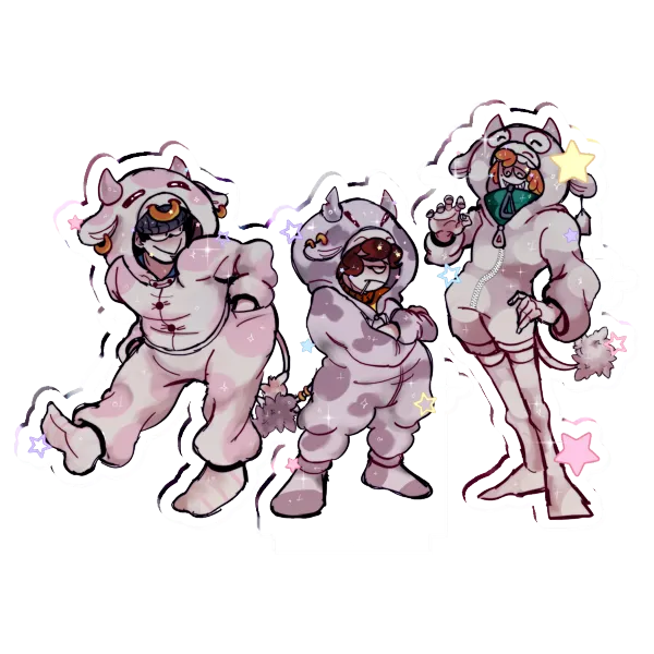 [SPOOKYMONTH] Ft. Hatzgang Trio Acrylic Standee