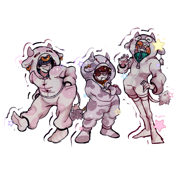 [SPOOKYMONTH] Ft. Hatzgang Trio Acrylic Standee