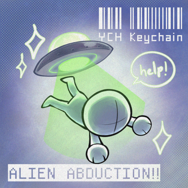 YCH Keychain: Alien Abduction!