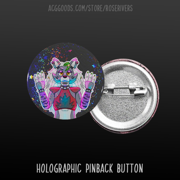 Roxy - 32mm Holographic Pinback Button
