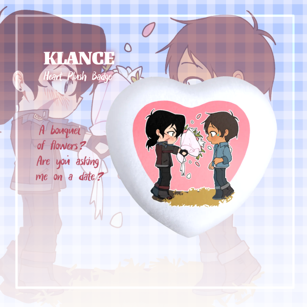 [Date] KLANCE | Heart Plush Badge