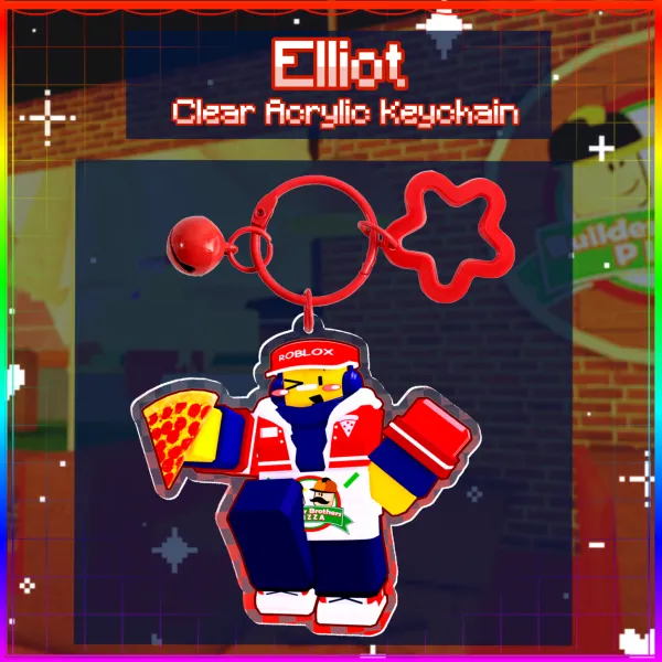 Elliot 🍕 | Clear Acrylic Keychain