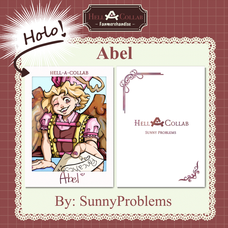 Abel - Holographic Photocard - Hellacollab Maid Cafe Collection