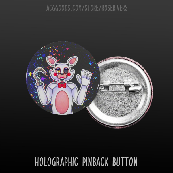 Mangle - 32mm Holographic Pinback Button