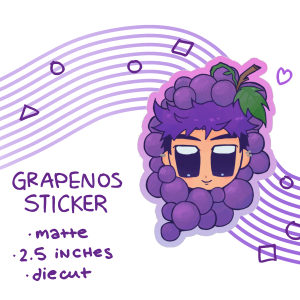 Grape Thanos Squid Game Die Cut Sticker