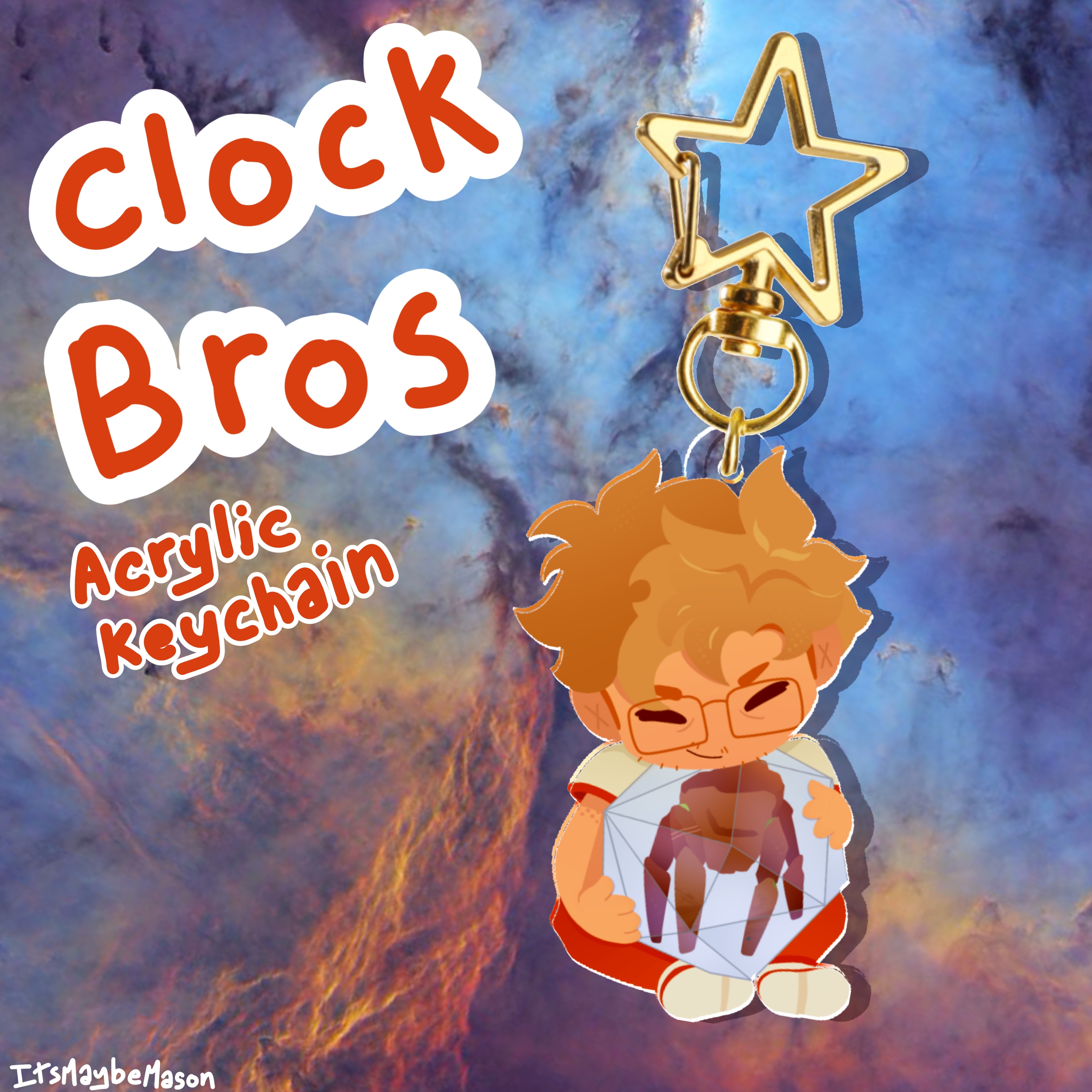 Clock Bros Acrylic Keychain