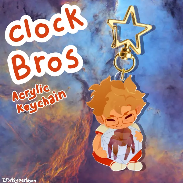 Clock Bros Acrylic Keychain
