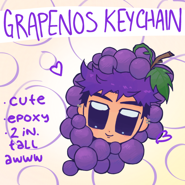 Grape Thanos Squid Game Epoxy Keychain