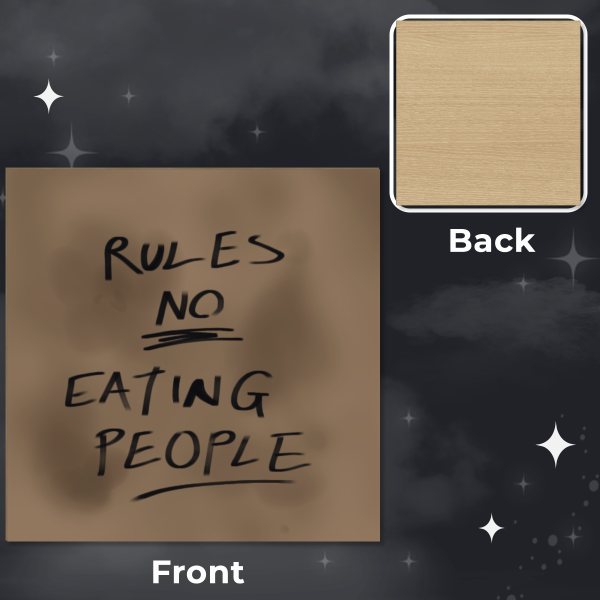 Venom's Rules Pizza Box Wood Pin