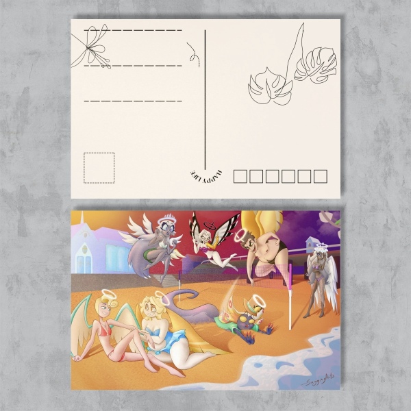 Summertime Angels Postcard