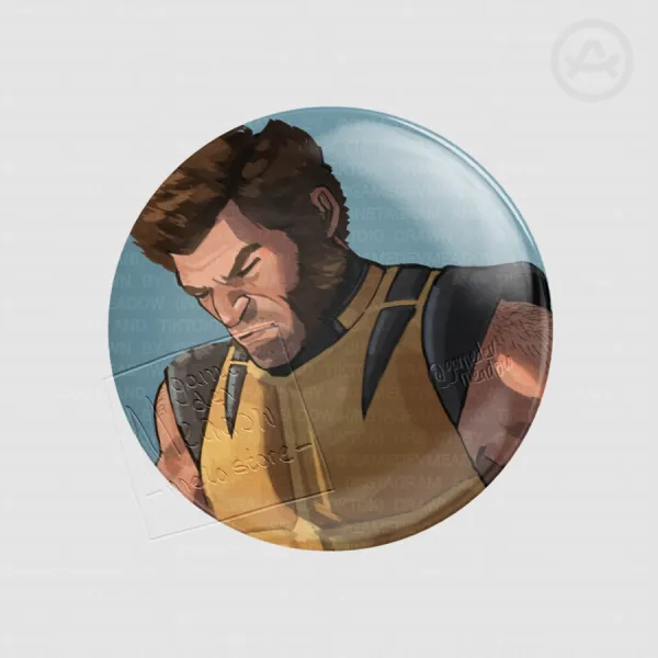 Logan Howlett / Wolverine (X-Men) Fan Art Badge - Glossy Finish