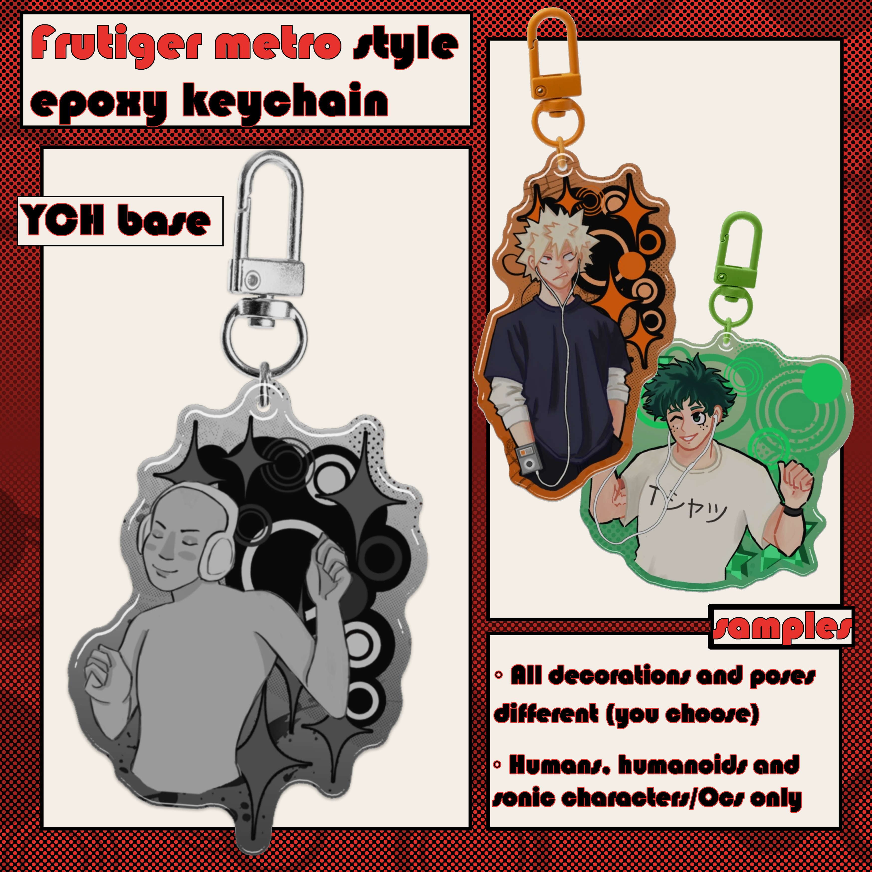 YCH Keychain: Frutiger metro style