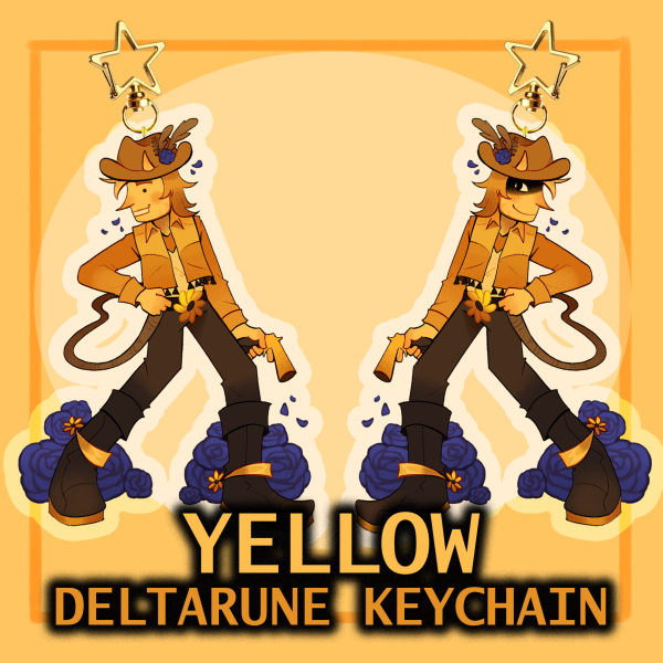 Yellow || Double Sided Keychain [Deltarune]