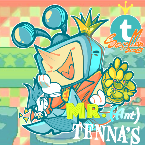 TUMBLR Sexyman 2026 - Mr. Ant Tenna Colored Edge Die Cut Stickers