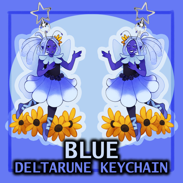 Blue || Double Sided Keychain [Deltarune]