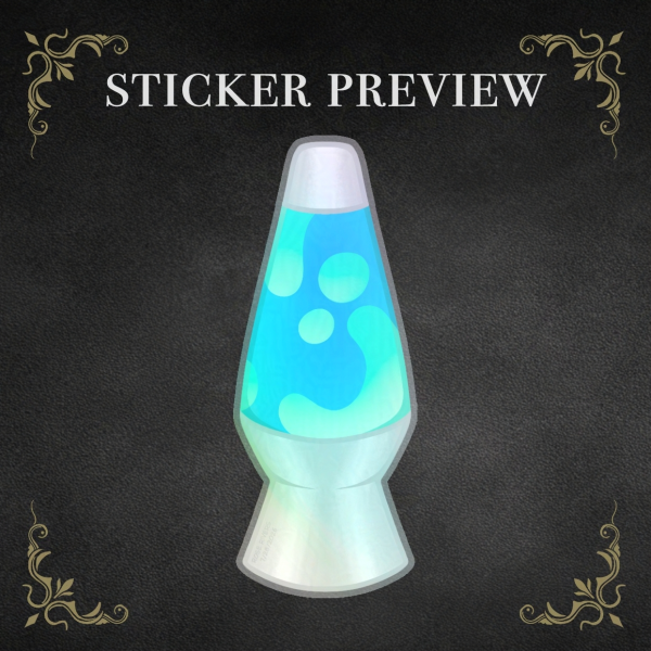 Blue And Green Lava Lamp - 3 Inch Holographic Sticker