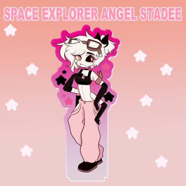 Angel Dust space explorer standee || Hazbin Hotel | Alien Husk au