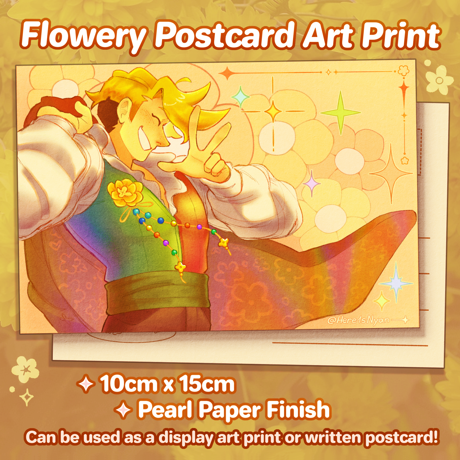 Flowery Postcard Print [Deltarune]