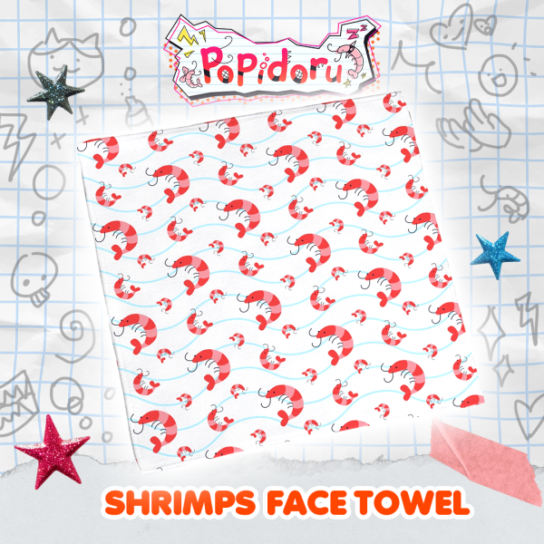 Shrimps Face Towel | Popidoru