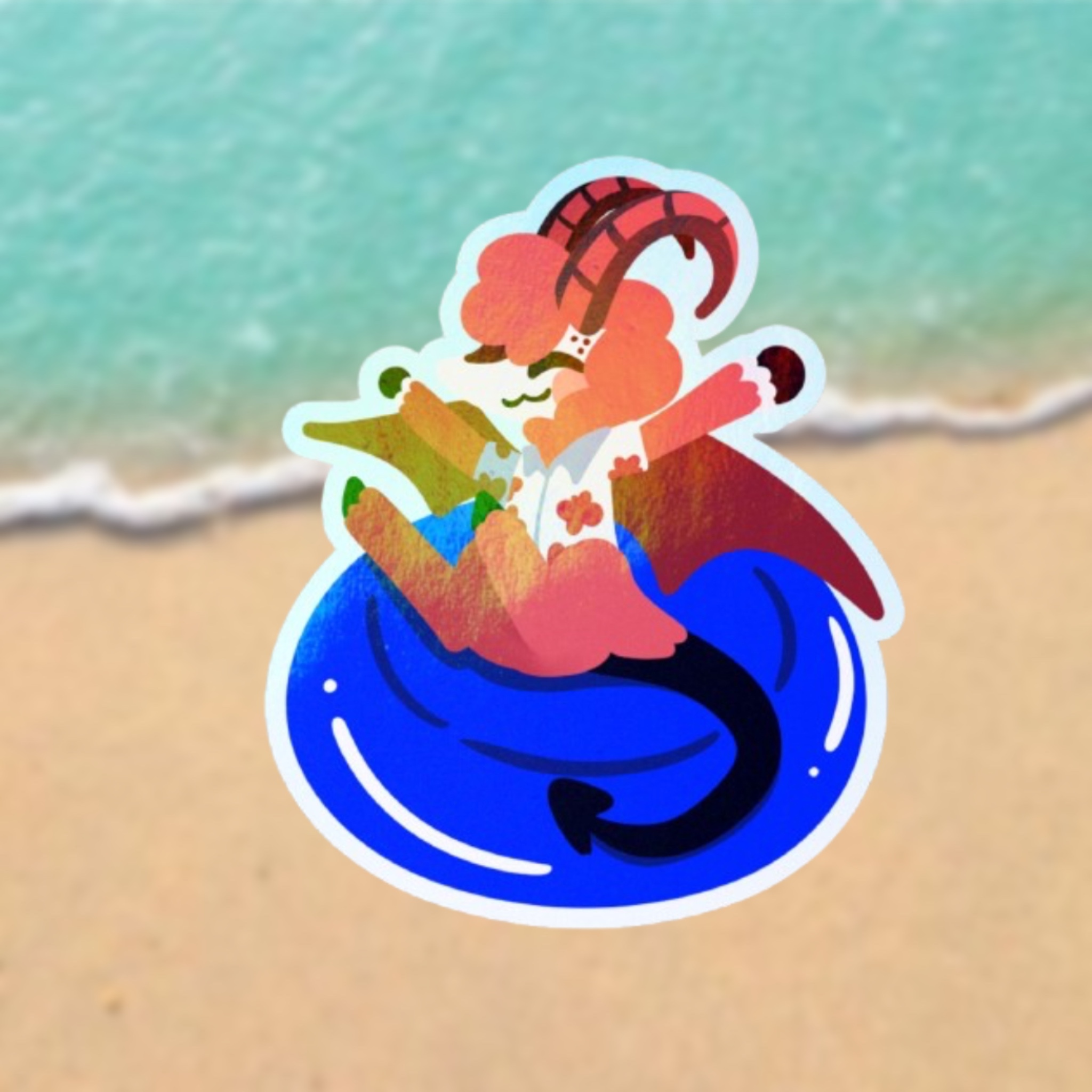 Summer rainbow holo Razzle Die Cut Stickers