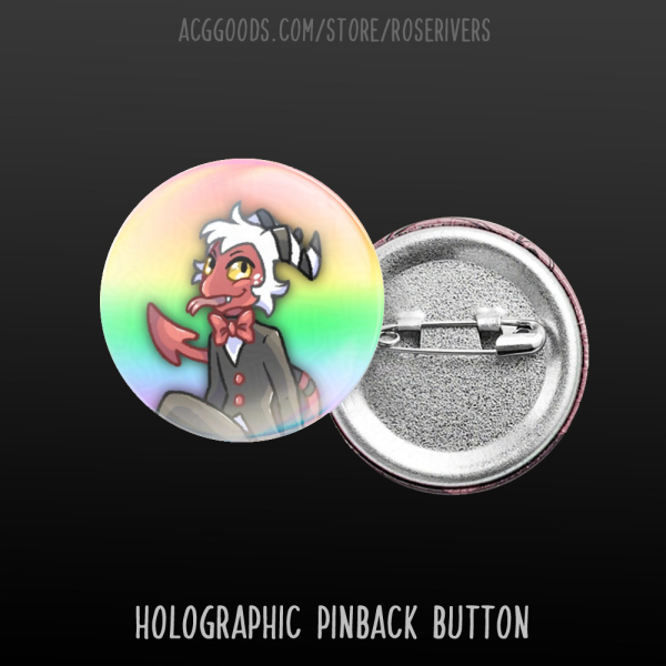 Rainbow Pride Moxxie - 32mm Holographic Pinback Button