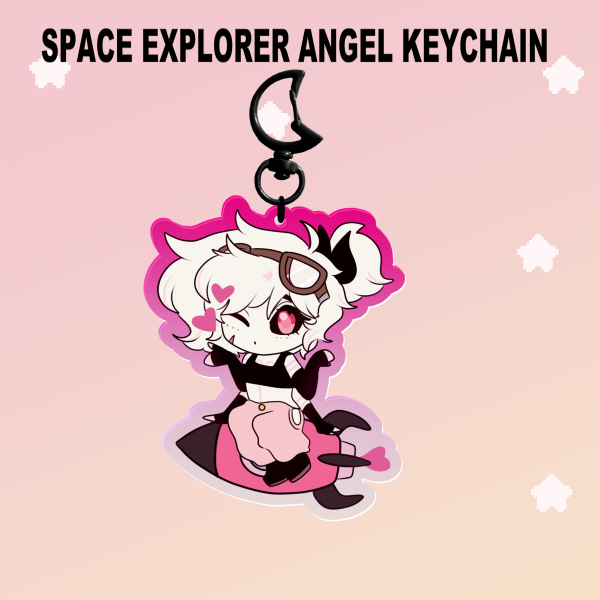 Angel Dust space explorer keychain || hazbin hotel | alien husk au