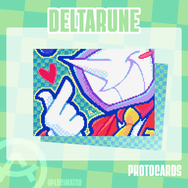 Tenna glittery photocard [Deltarune]
