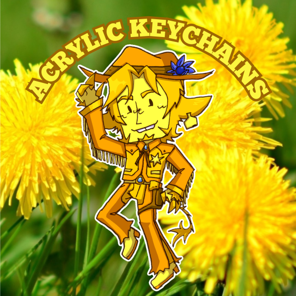DELTARUNE 💛🌼 Yellow Acrylic Keychain