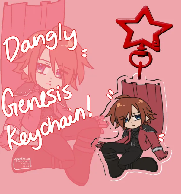 [Final Fantasy VII] dangly genesis - Clear Acrylic Keychain