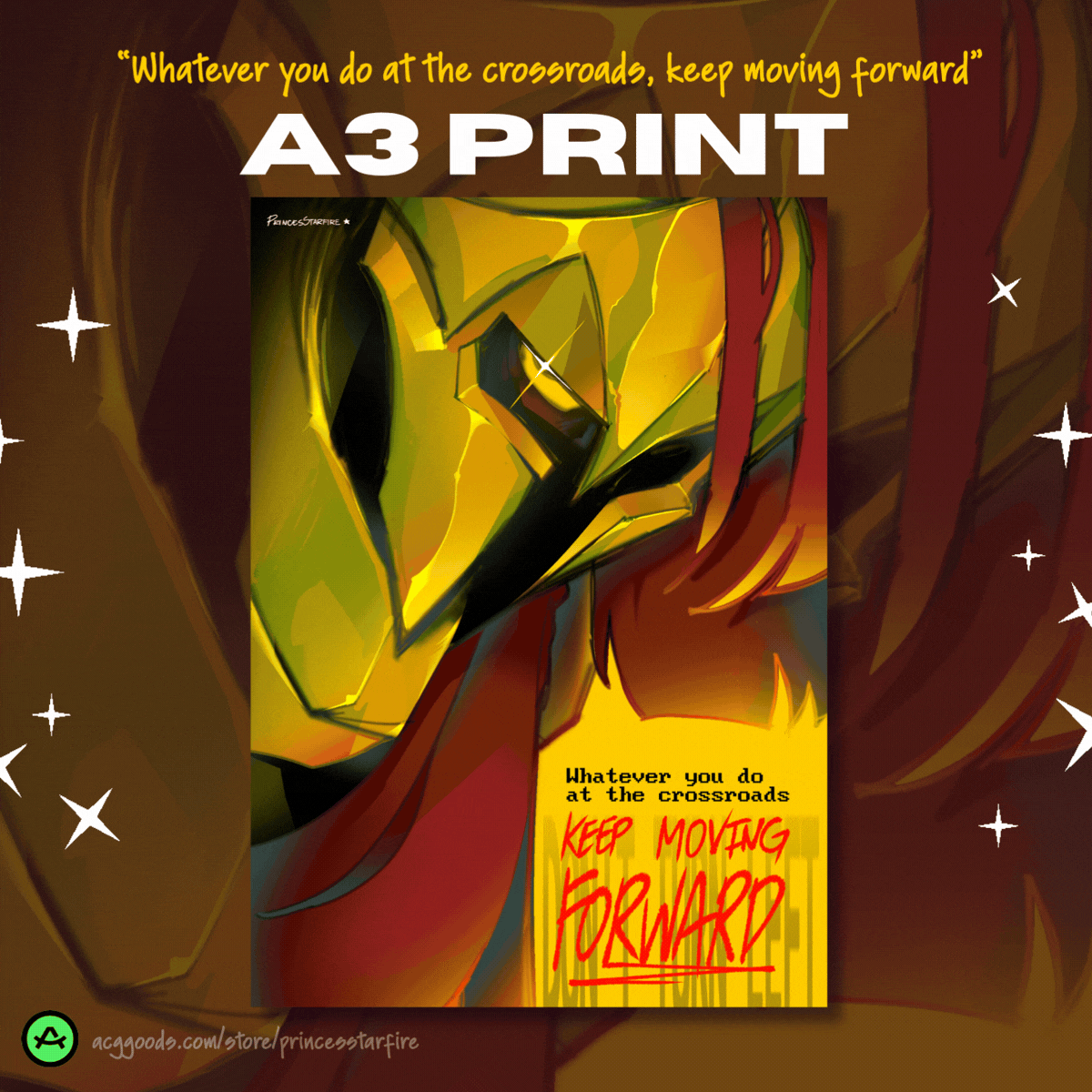 "Keep Moving Forward" D3rlord3 A3 Print