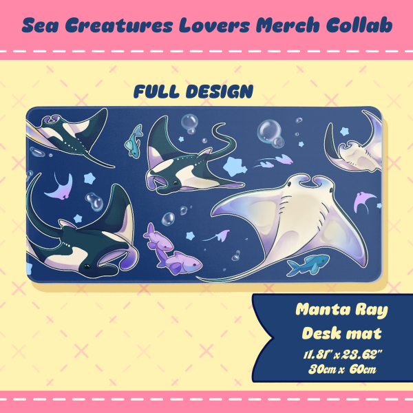 Manta Ray Parade │ Desk Mat