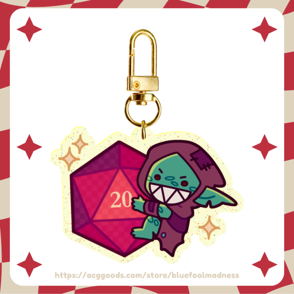 Dice Goblin D&D - Glitter Acrylic Keychain