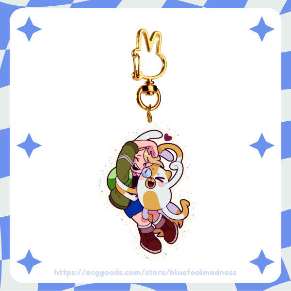 Fionna and Cake [FIONNA AND CAKE] - Glitter Acrylic Keychain
