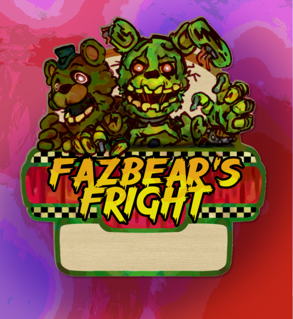 Fnaf 3 Pizzeria Nametag - Blank - Wooden Pin
