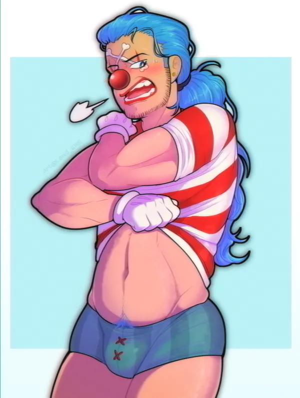 Buggy The Clown Pinup Postcard