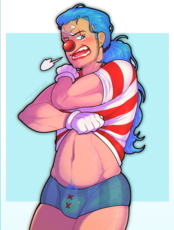 Buggy The Clown Pinup Postcard