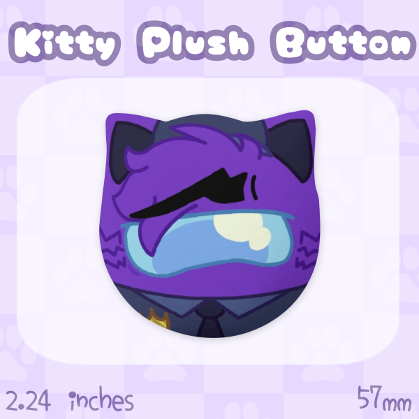 Purple Among Us Show Cat Shaped Plush Badge