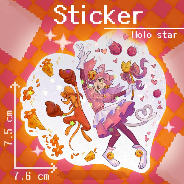 Sister duo Die Cut Stickers