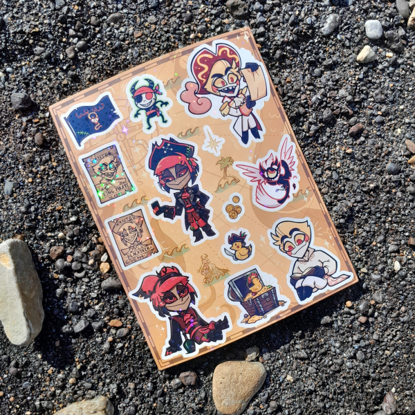 Pirate RadioApple sticker sheet
