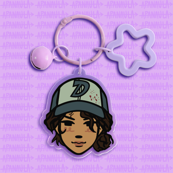 Purple Clem Purple Edge Acrylic Keychain