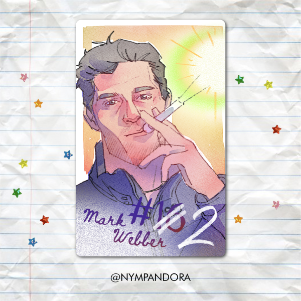 Mark Webber F1 Aurora Holographic Photocard
