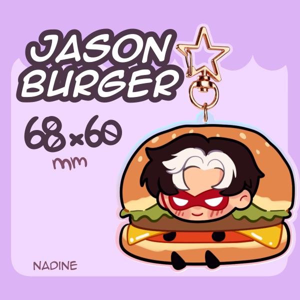 Jason Todd/Red Hood Burger Acrylic Keychains