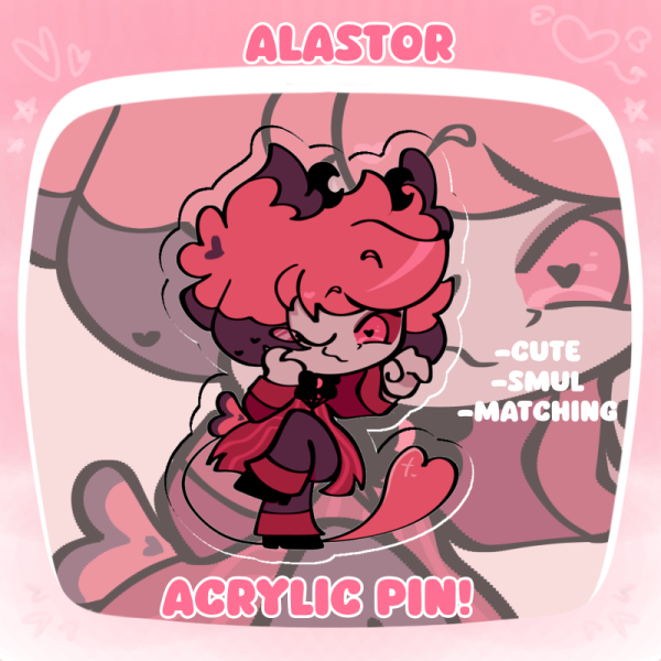 Alastor Hazbin Hotel Acrylic Pins